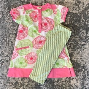 Angel Girl 3T Floral Top Stripe Bottoms